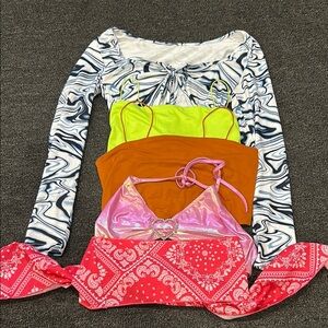 SHEIN Multicolor Crop Tops Set